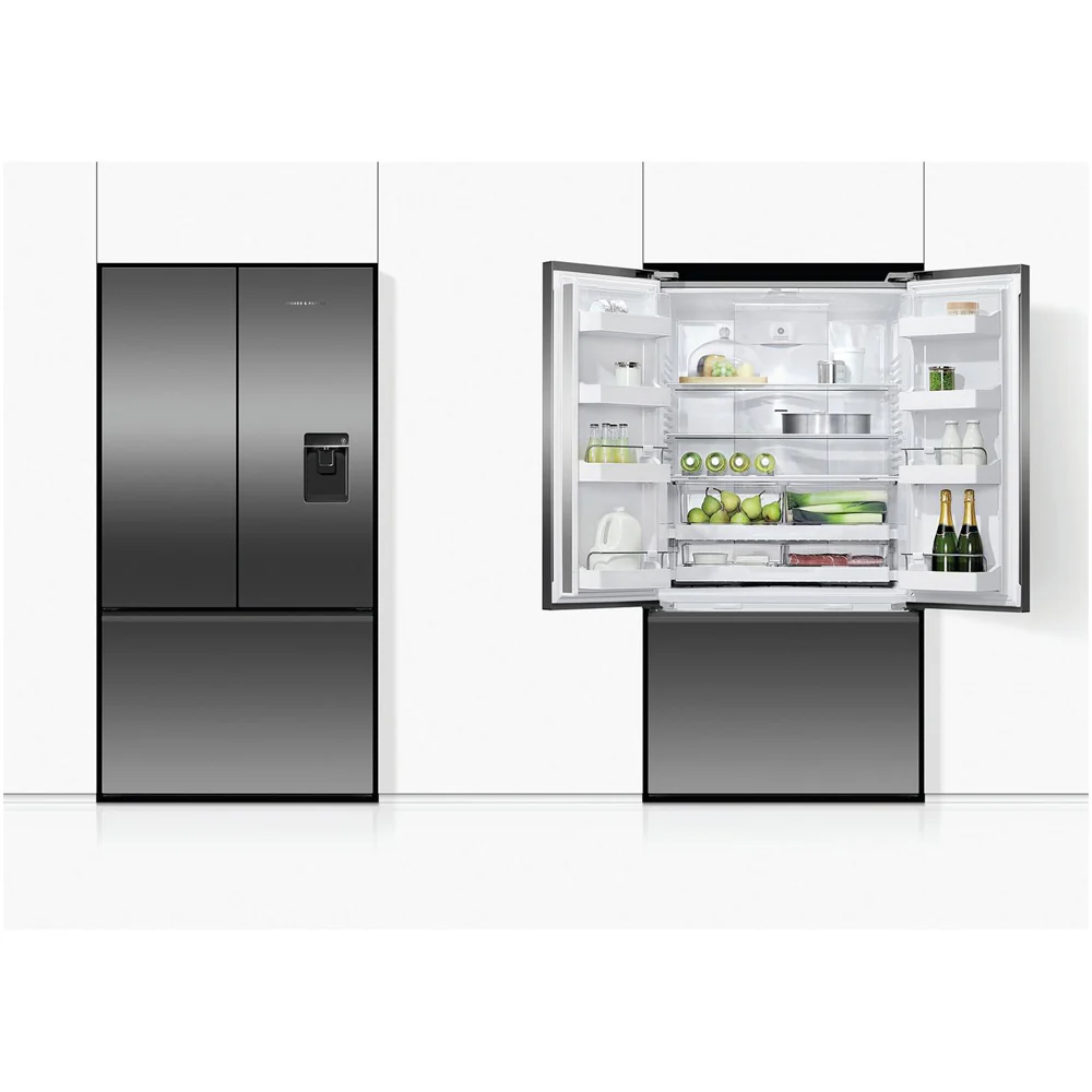 Fisher And Paykel RF540ANUB6 Series 7 Freestanding Plumbed-In American Fridge Freezer Stainless Steel Black Steel - Image 4