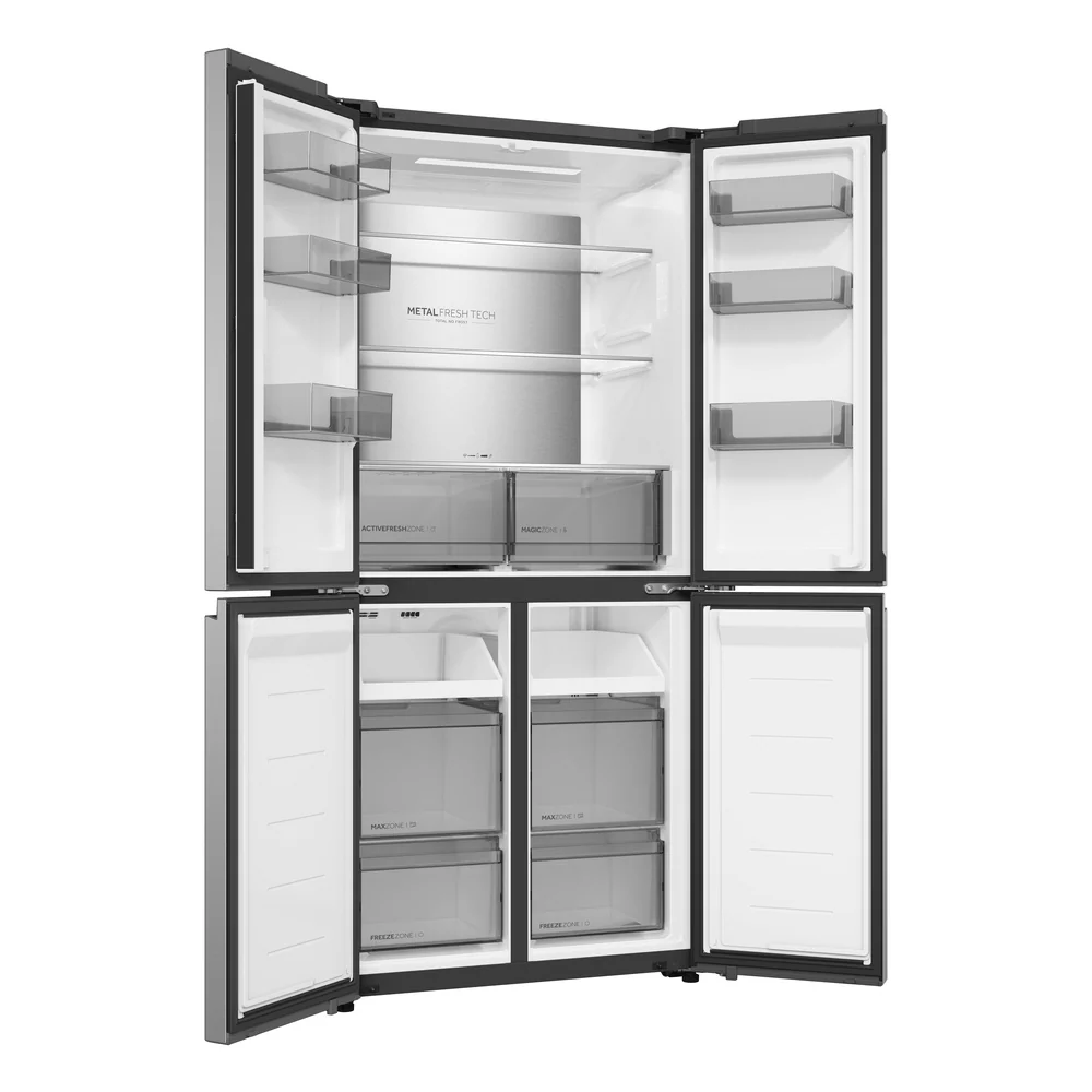 Haier HCR58S18DNMM 60/40 Freestanding Total No Frost American Style Fridge Freezer Inox - Image 5