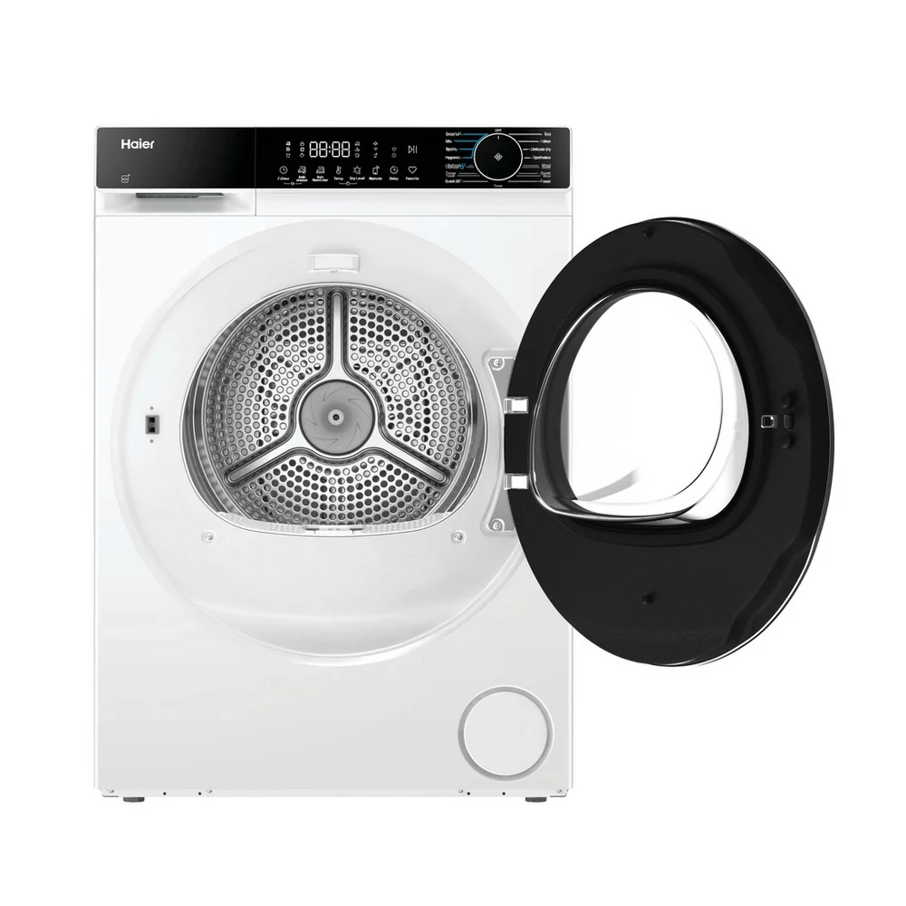 Haier HD80-D357U1 8kg Freestanding Heat Pump Tumble Dryer White - D Rated - Image 2