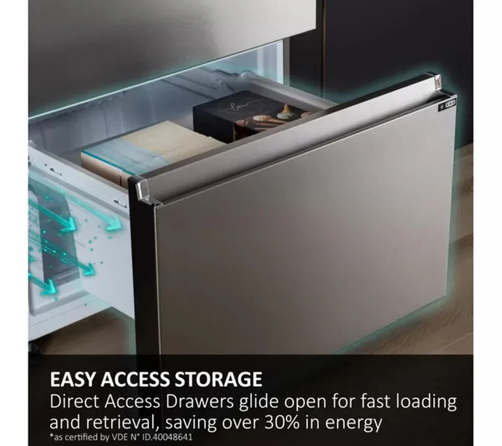 Haier HTR3518ENMWK 3D Series-3 60/40 Freestanding Total No Frost Fridge Freezer White - Image 10