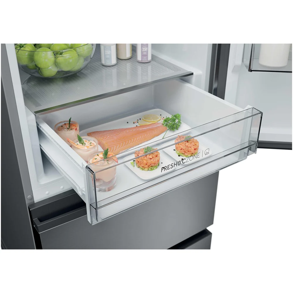 Haier HTR3618DNMM 60/40 Freestanding Total No Frost Fridge Freezer Inox - Image 11