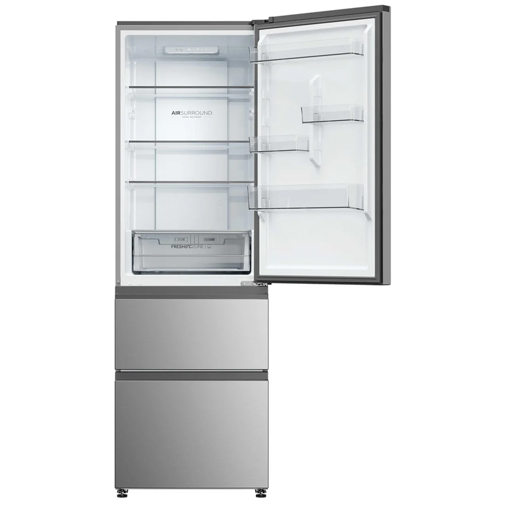 Haier HTR3618DNMM 60/40 Freestanding Total No Frost Fridge Freezer Inox - Image 2