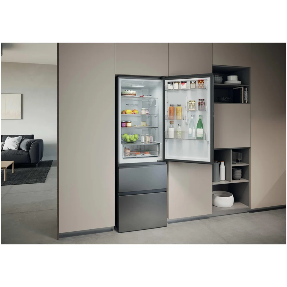 Haier HTR3618DNMM 60/40 Freestanding Total No Frost Fridge Freezer Inox - Image 5