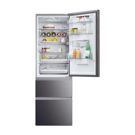 Haier HTW5618EWMP Frost Free Fridge Freezer Dark Inox - Image 3