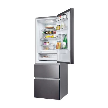 Haier HTW5618EWMP Frost Free Fridge Freezer Dark Inox - Image 5