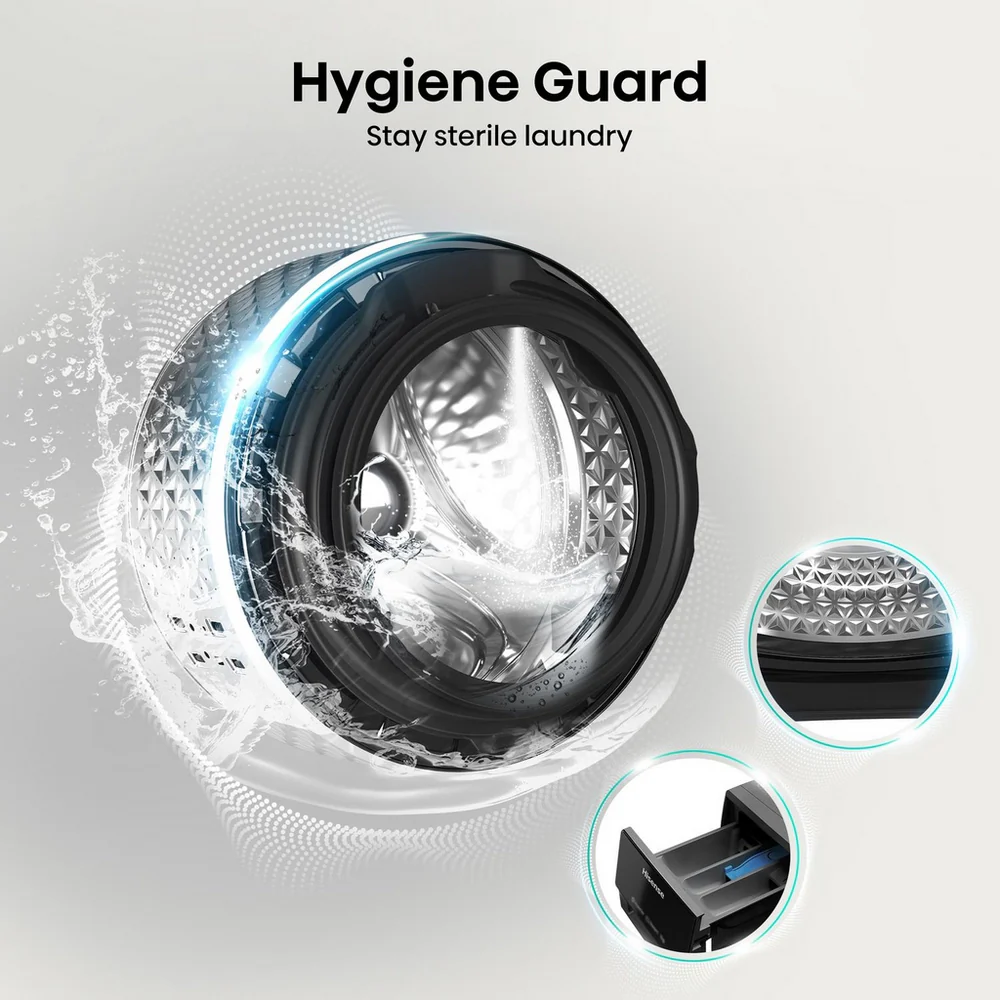 Hisense 3S Series WF3S8043BB3 WiFi-enabled 8kg 1400 Spin Washing Machine Black - A Rated - Image 8