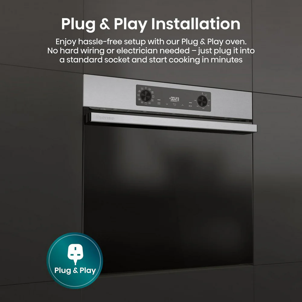 Hisense BI622AXPGUK Hi4 59.5cm Built In Electric Single Oven Stainless Steel - Image 4