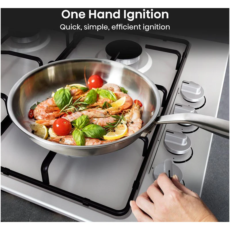 Hisense GM642XHS 60cm Gas Hob Stainless Steel - Image 5