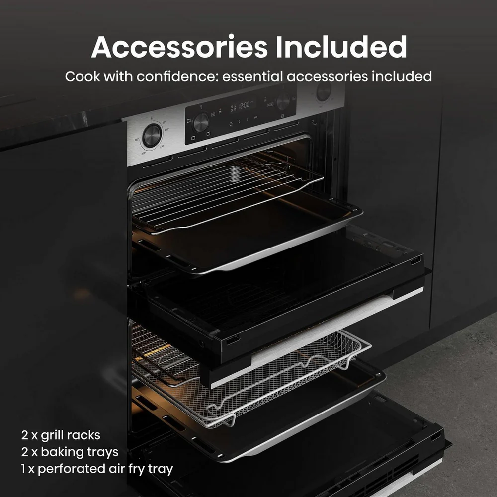Hisense Hi6 BUD714221CX 54/38L Built Under Electric Double Oven Stainless Steel - A Rated - Image 10