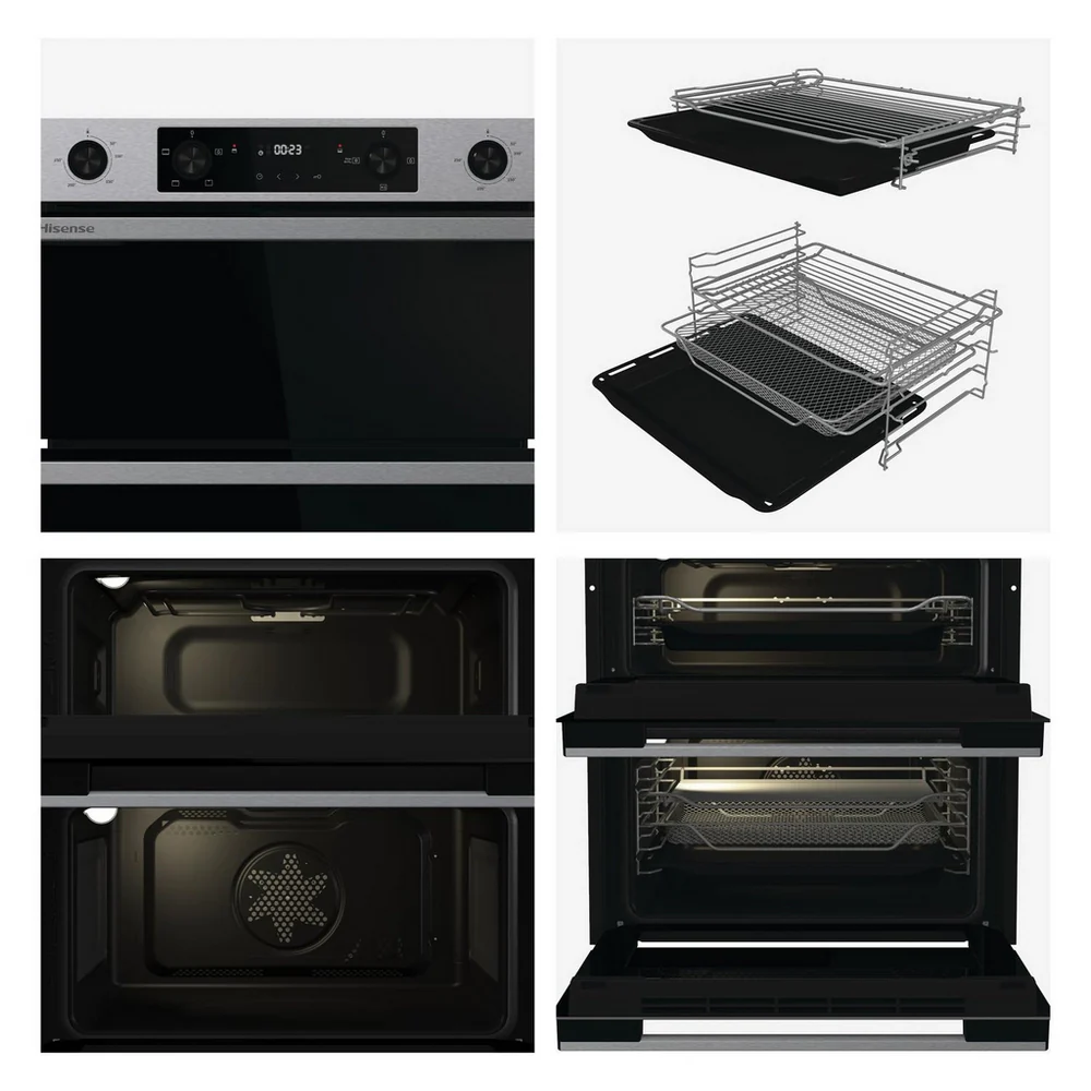 Hisense Hi6 BUD714221CX 54/38L Built Under Electric Double Oven Stainless Steel - A Rated - Image 12