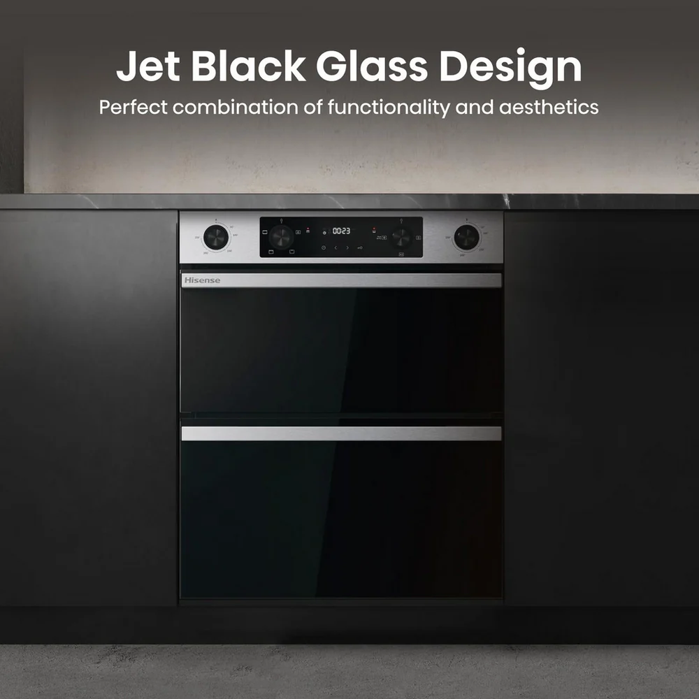 Hisense Hi6 BUD714221CX 54/38L Built Under Electric Double Oven Stainless Steel - A Rated - Image 4