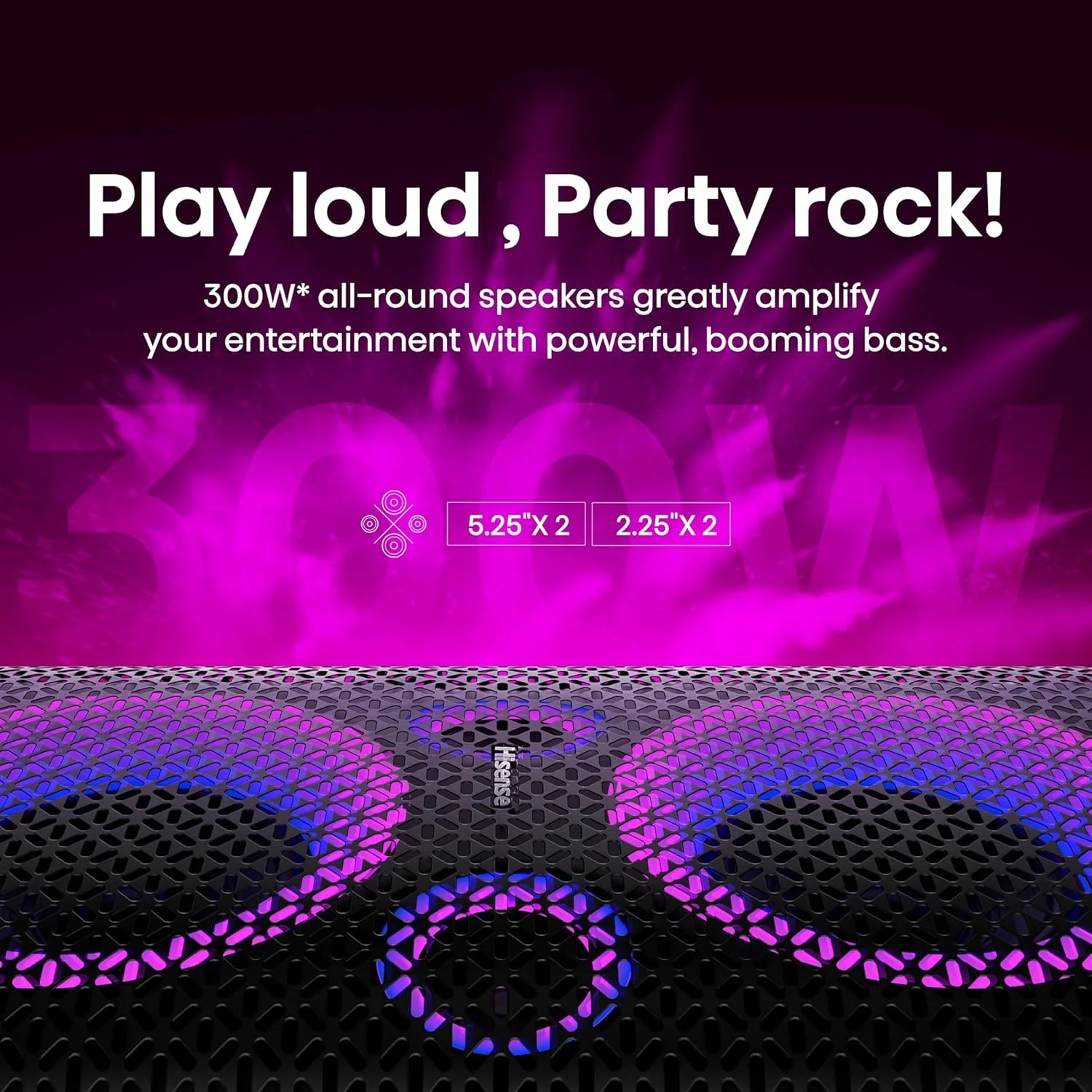 Hisense Party Rocker One 300W Portable Bluetooth Party Speaker HP100 - Image 7