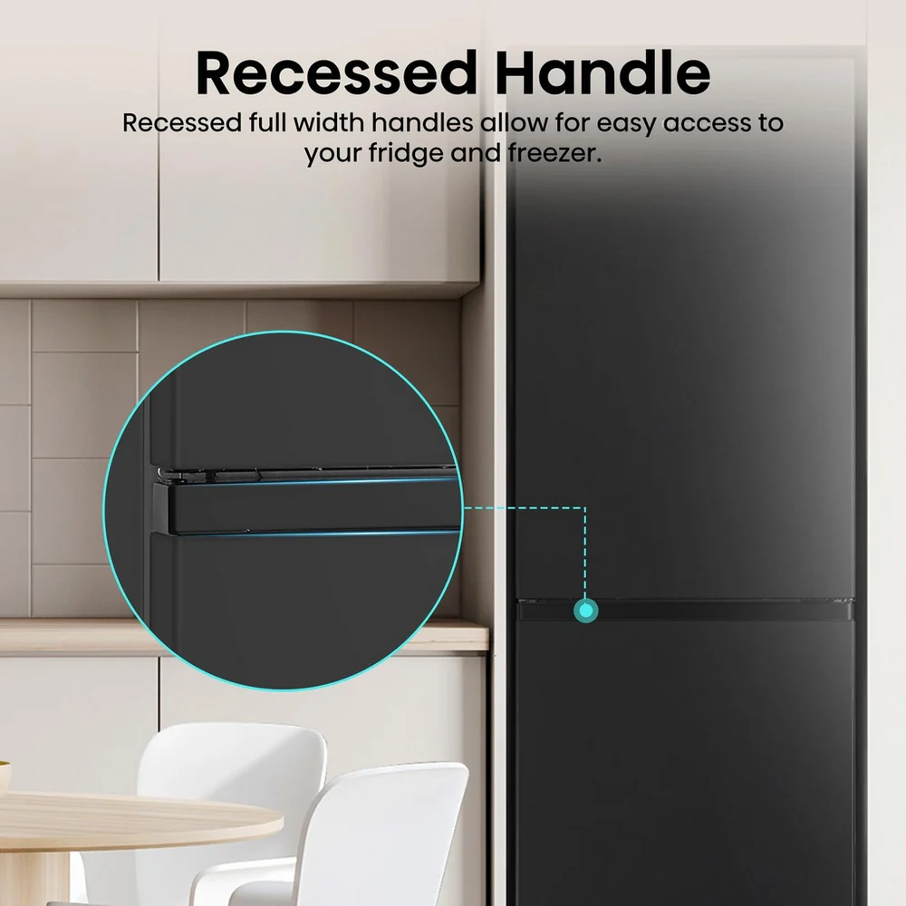 Hisense RB327N4ABD Fridge Freezer Frost Free Freestanding 50/50 182cm Tall 256L - Black - Image 7