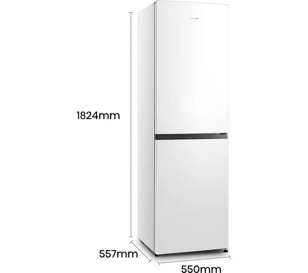 Hisense RB327N4BWE Fridge Freezer Frost Free Freestanding 50/50 182cm Tall 256L - White - Image 10