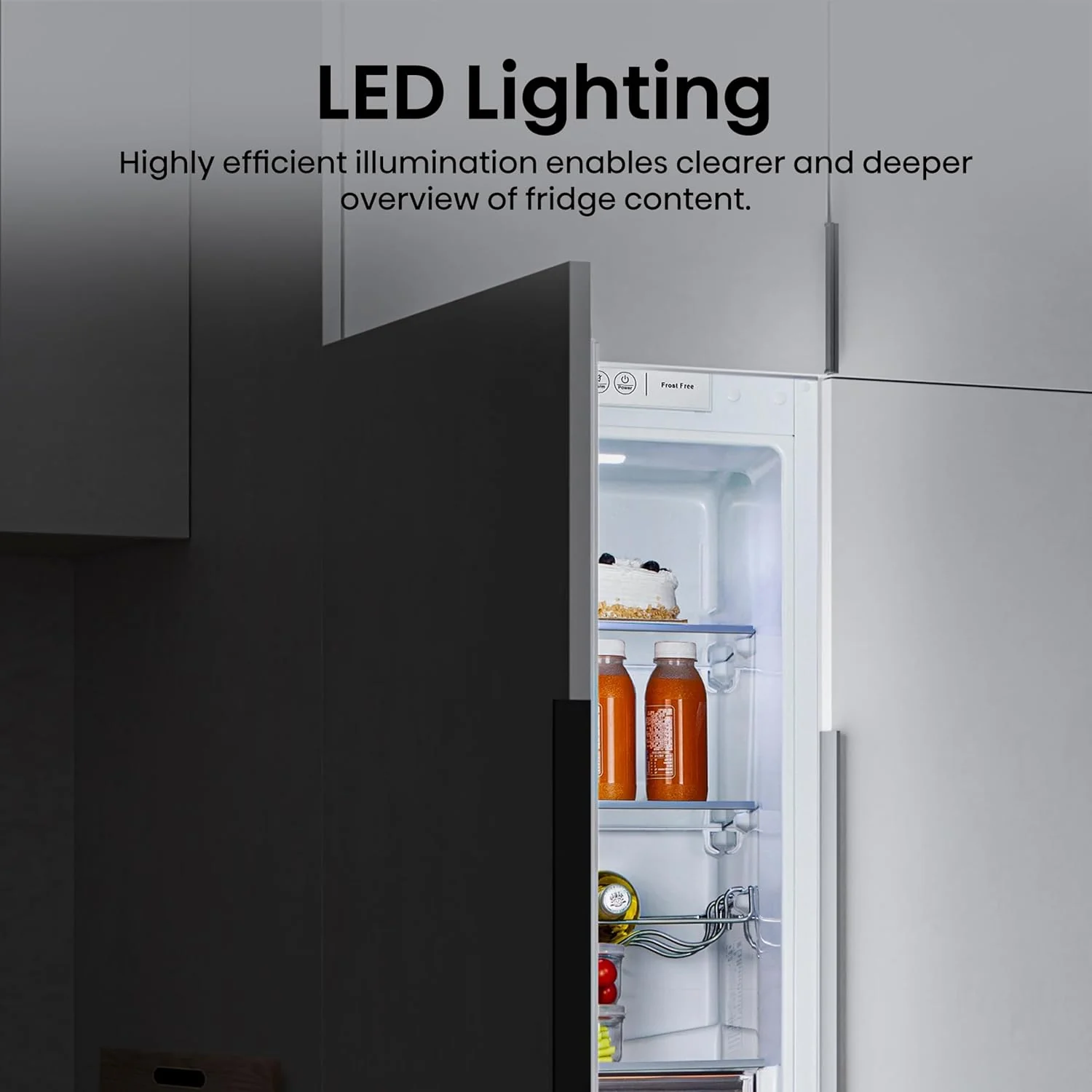 Hisense RIB291F4AWE 177cm High Integrated Frost Free Fridge Freezer White - Image 8