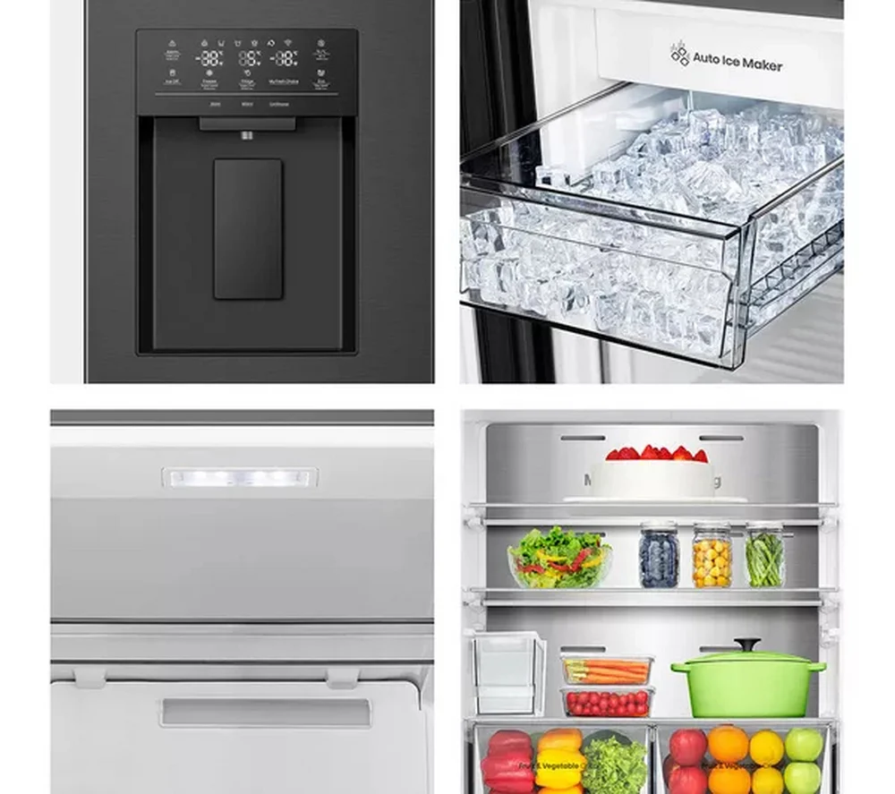 Hisense RQ5P470SYFD PureFlat Non-Plumbed Total No Frost American Fridge Freezer Black - Image 12