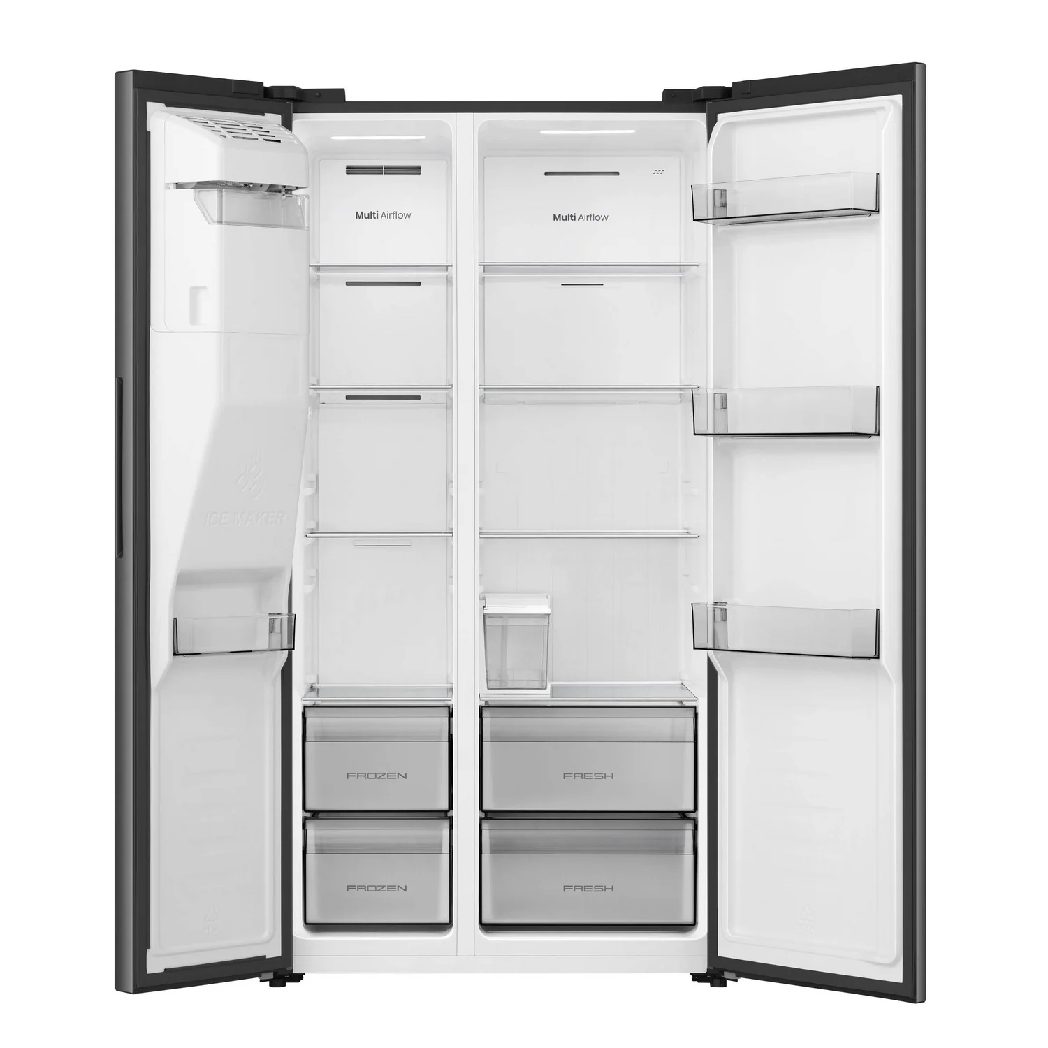 Hisense RS5P528STBE PureFlat Non Plumbed Total No Frost American Fridge Freezer Black - Image 3