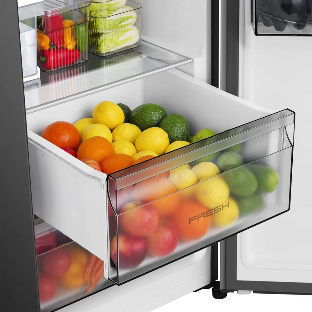 Hisense RS5P528STBE PureFlat Non Plumbed Total No Frost American Fridge Freezer Black - Image 5