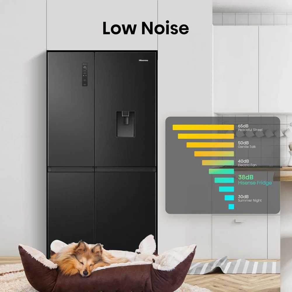 Hisense RS840N4WFE Freestanding Frost Free American Fridge Freezer Black Stainless Steel - Image 11