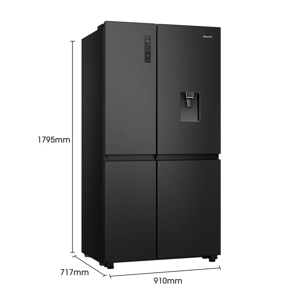 Hisense RS840N4WFE Freestanding Frost Free American Fridge Freezer Black Stainless Steel - Image 12
