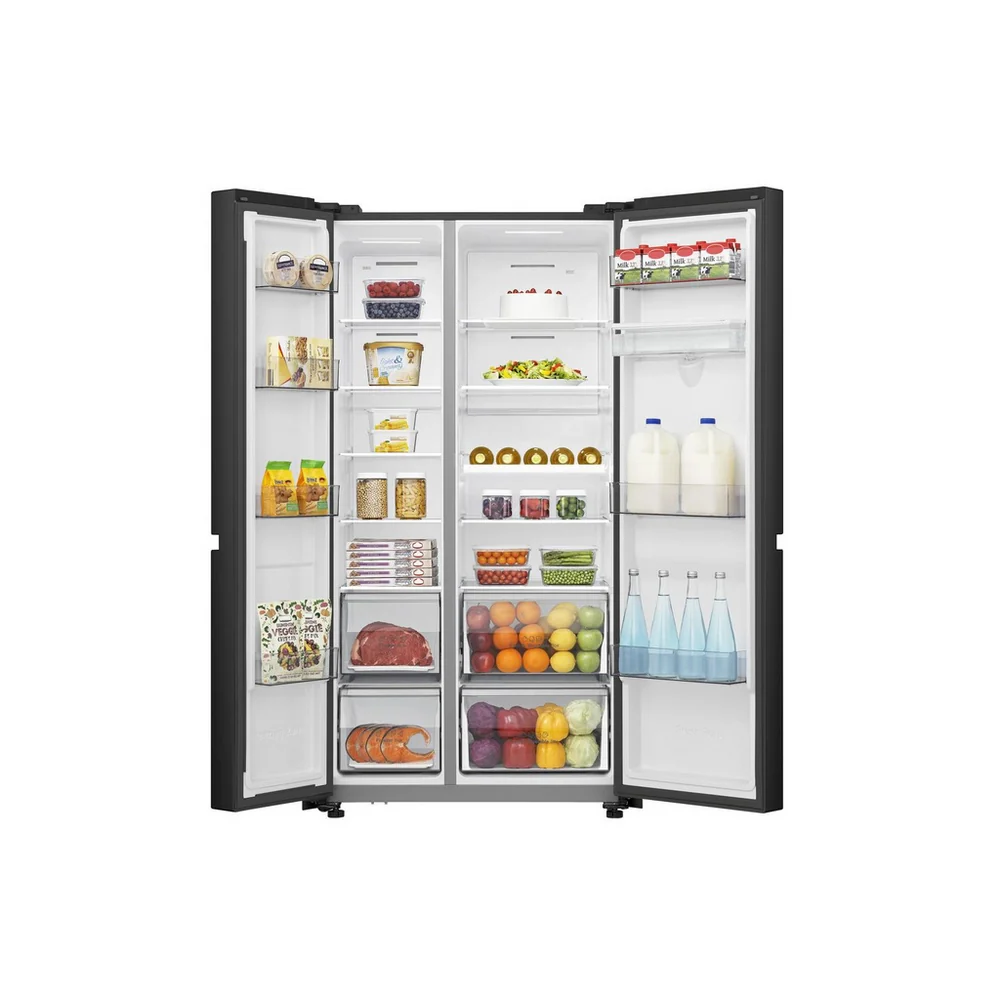 Hisense RS840N4WFE Freestanding Frost Free American Fridge Freezer Black Stainless Steel - Image 3