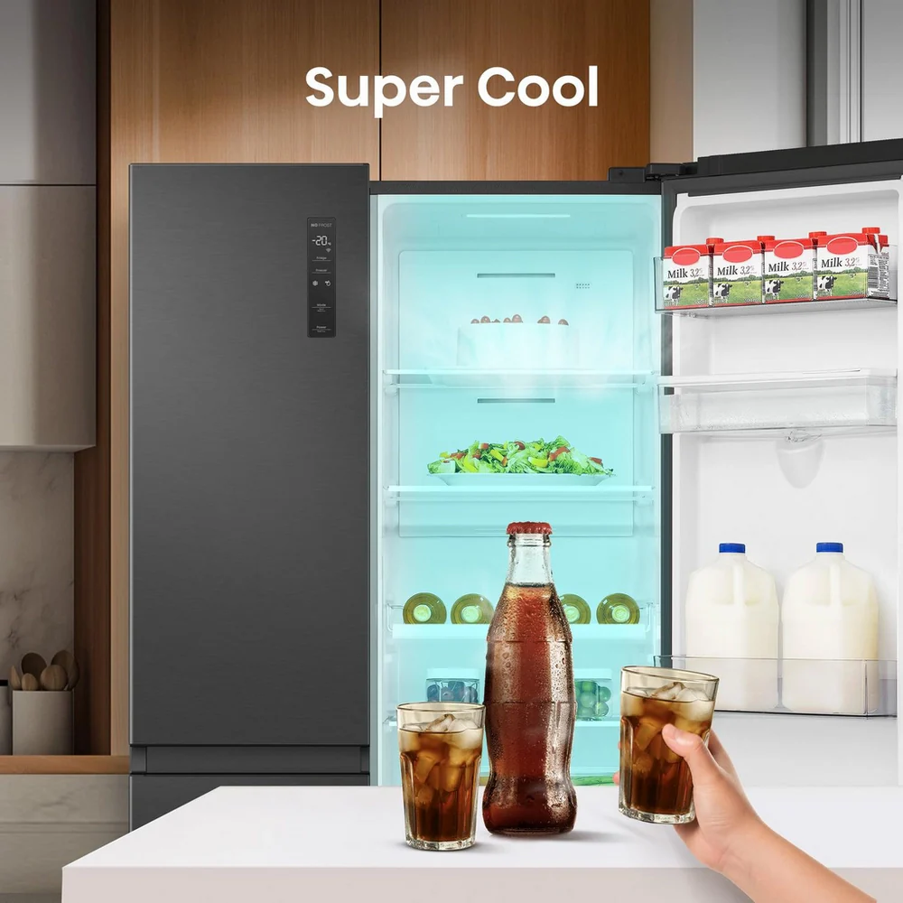 Hisense RS840N4WFE Freestanding Frost Free American Fridge Freezer Black Stainless Steel - Image 8