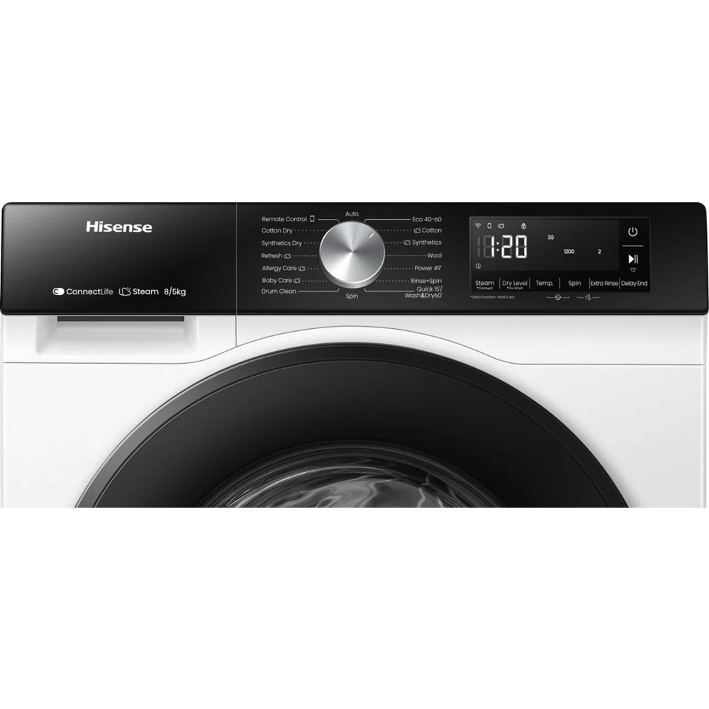 Hisense WD3S8043BW3 3S Series 8+5kg 1400 Spin WiFi-enabled Washer Dryer White - Image 11