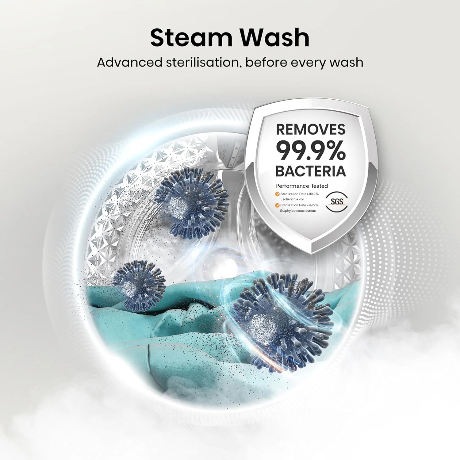 Hisense WD3S8043BW3 3S Series 8+5kg 1400 Spin WiFi-enabled Washer Dryer White - Image 5
