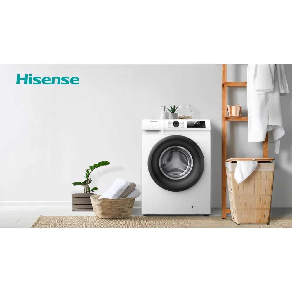 Hisense WFQP7012EVM 7kg 1200 Spin Freestanding Front Load Washing Machine White - Image 6