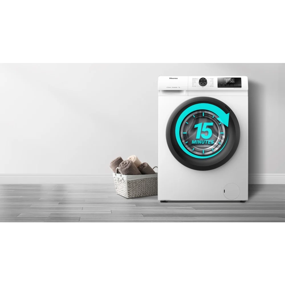 Hisense WFQP7012EVM 7kg 1200 Spin Freestanding Front Load Washing Machine White - Image 7