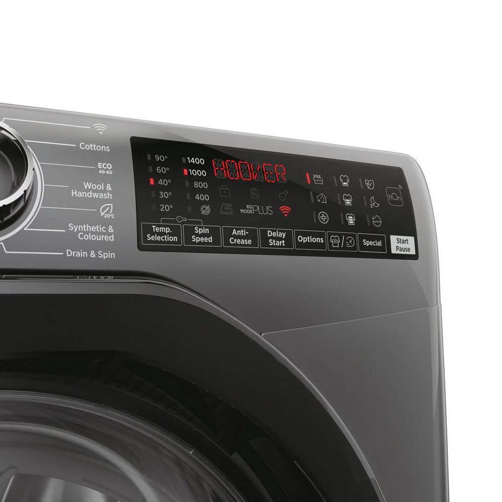 Hoover H3WPS496TAMBR68 H-Wash 350 9kg 1400 Spin Front Loading Washing Machine Graphite - Image 4