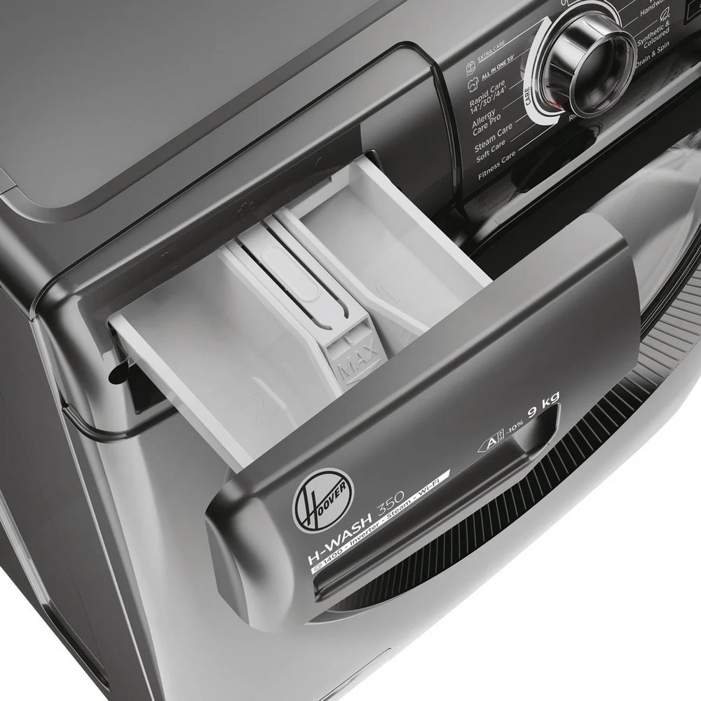 Hoover H3WPS496TAMBR68 H-Wash 350 9kg 1400 Spin Front Loading Washing Machine Graphite - Image 6