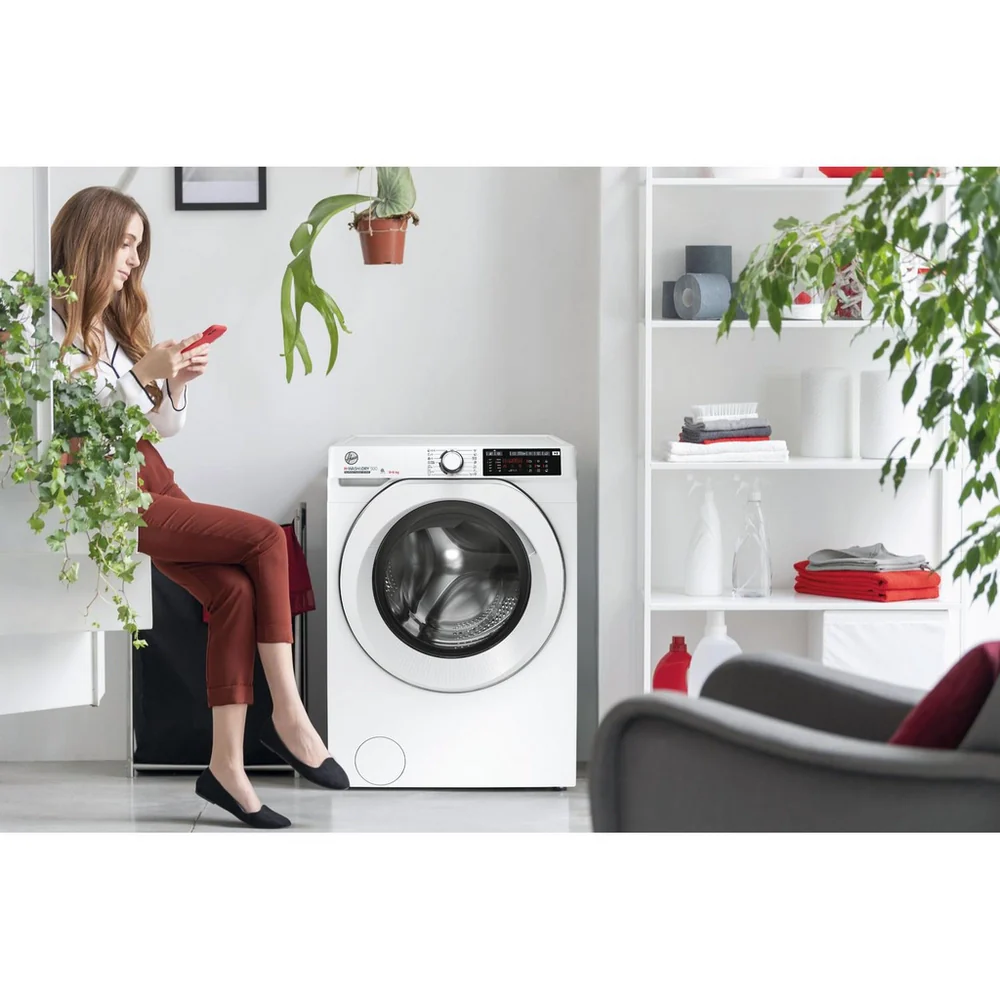 Hoover HD496AMC 1-80 H-WASH 500 WiFi Connected 9+6kg 1400 Spin Washer Dryer White - Image 5