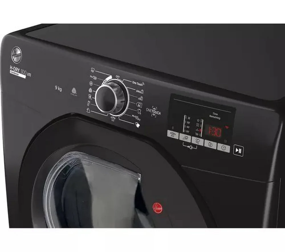 Hoover HLE C9DGB H-Dry 300 Lite 9kg Freestanding Condenser Tumble Dryer Black - Image 4