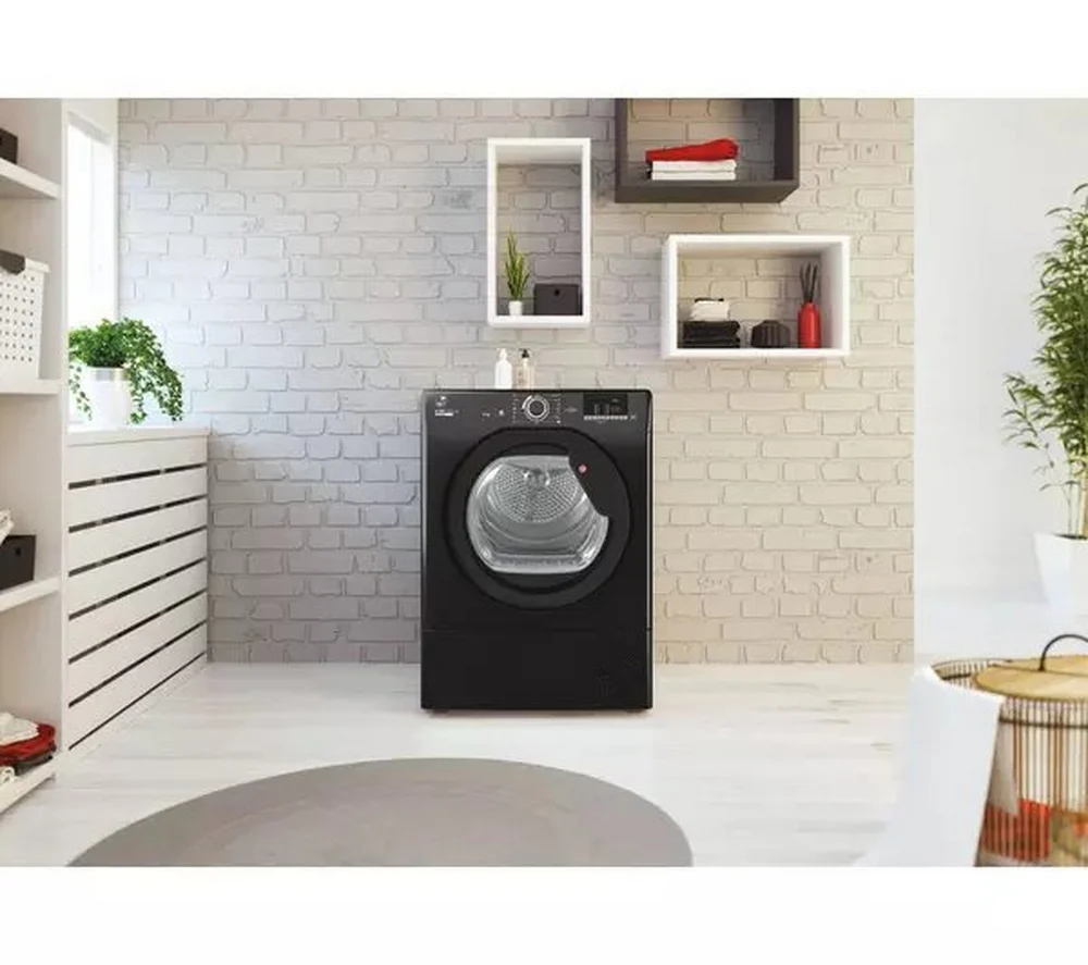 Hoover HLE C9DGB H-Dry 300 Lite 9kg Freestanding Condenser Tumble Dryer Black - Image 6