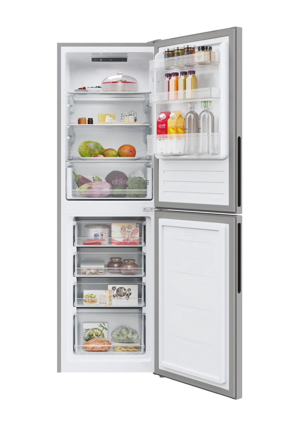 Hoover HVT3CLECKIHS-1 55cm Low Frost Fridge Freezer Silver - Image 2
