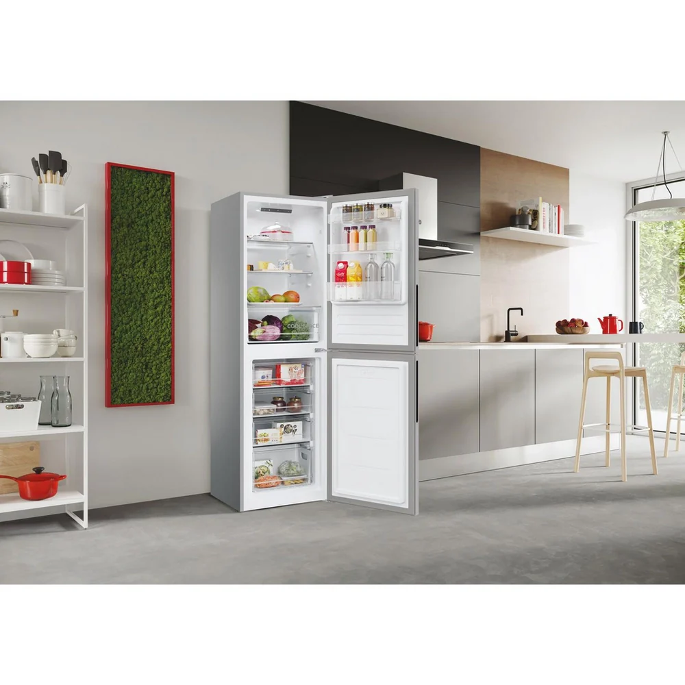 Hoover HVT3CLECKIHS-1 55cm Low Frost Fridge Freezer Silver - Image 6