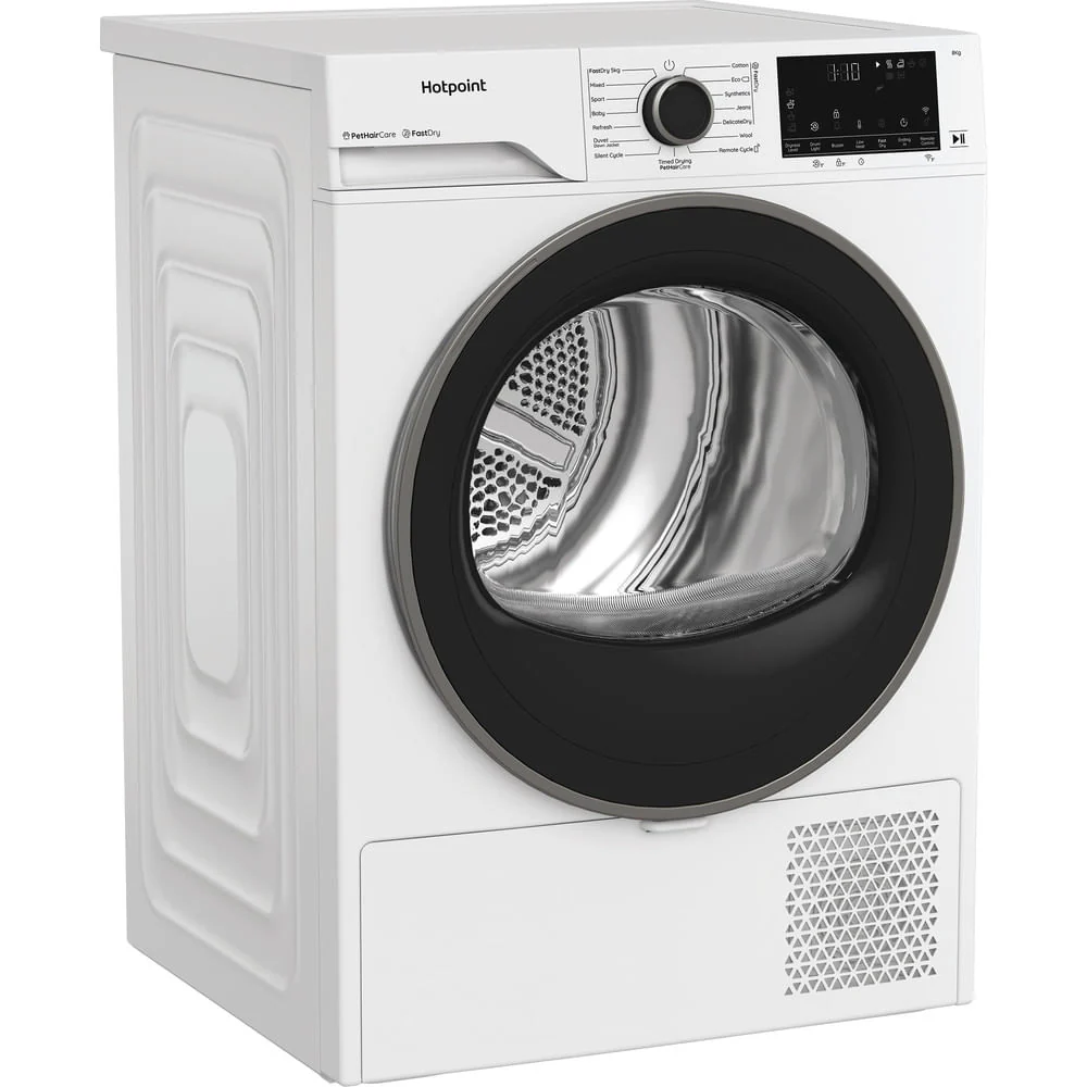 Hotpoint C HD 84M WBS UK 8kg Fabric Care Heat Pump Tumble Dryer with HomeWhiz White CHD84MWBSUK - Image 2