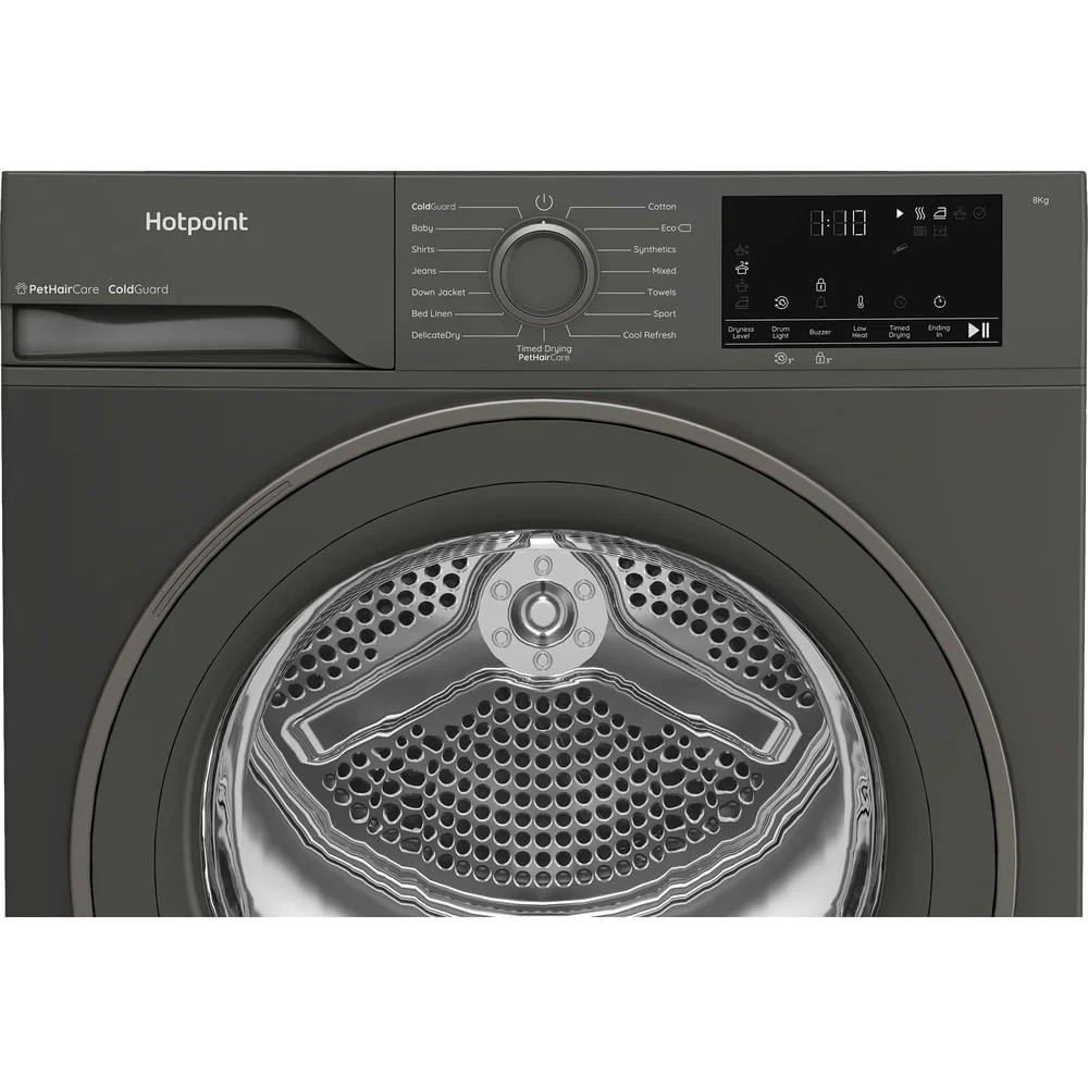 Hotpoint C HSD 82M GG UK Freestanding 8kg Heat Pump Tumble Dryer with PetHairCare Grey CHSD82MGGUK - Image 10