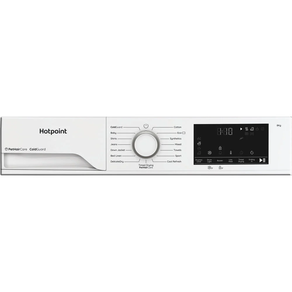 Hotpoint C HSD 82M WW UK 8kg Freestanding Heat Pump Tumble Dryer with PetHairCare White CHSD82MWWUK - Image 11
