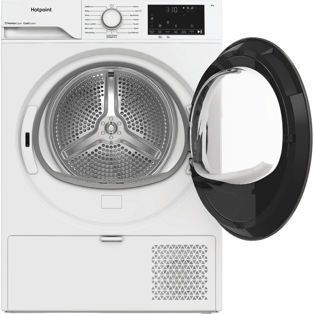 Hotpoint C HSD 82M WW UK 8kg Freestanding Heat Pump Tumble Dryer with PetHairCare White CHSD82MWWUK - Image 2