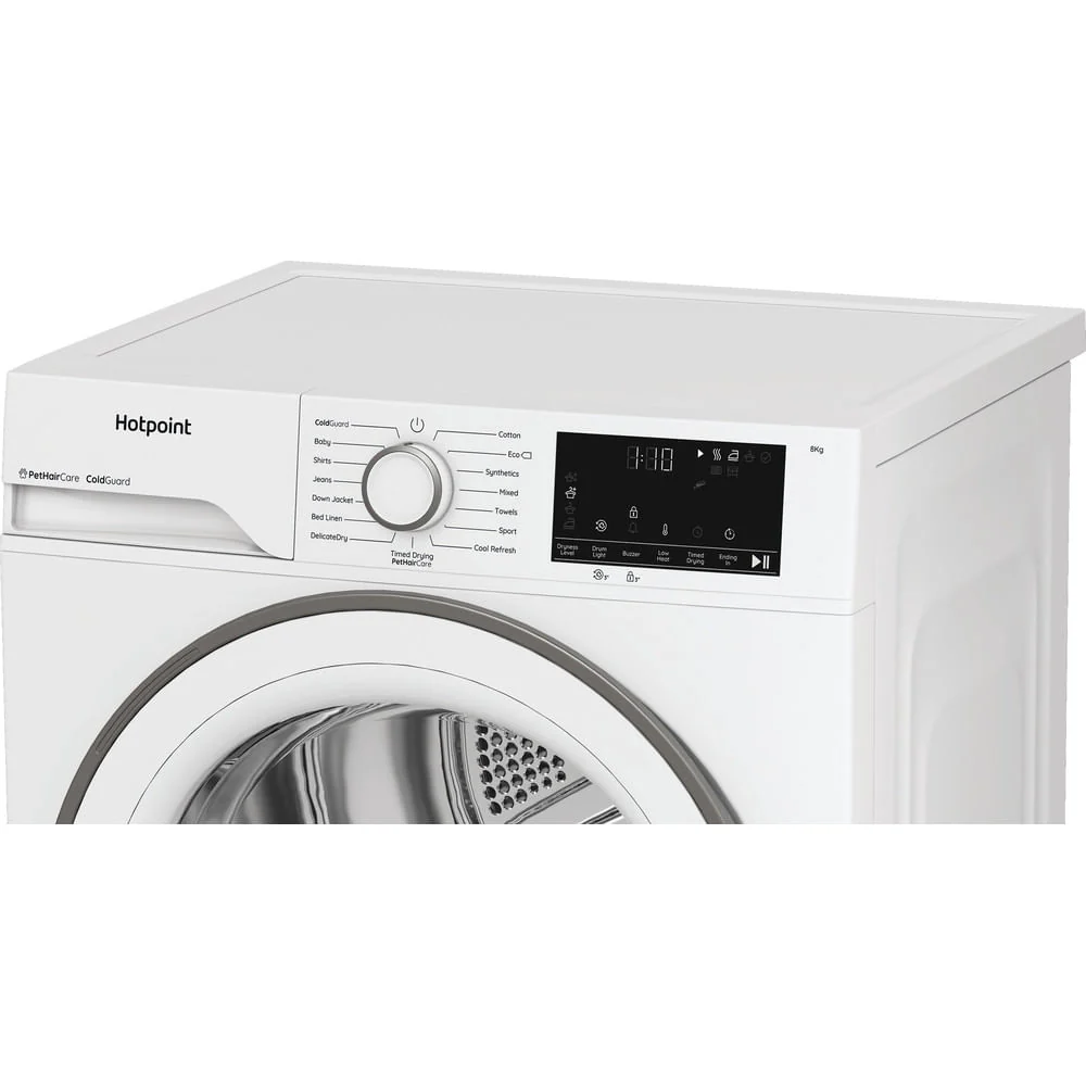 Hotpoint C HSD 82M WW UK 8kg Freestanding Heat Pump Tumble Dryer with PetHairCare White CHSD82MWWUK - Image 3