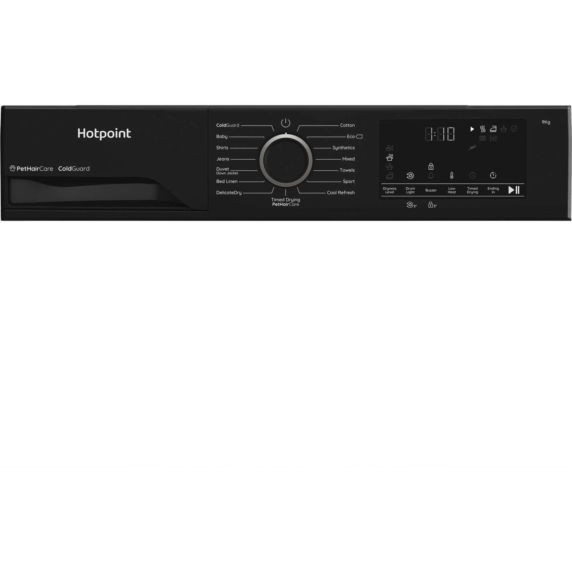 Hotpoint CHD93MBBUK 9kg Heat Pump Tumble Dryer With PetHairCare Black - Image 4