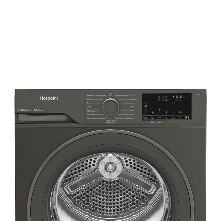 Hotpoint CHD93MGGUK 9kg Heat Pump Tumble Dryer with PetHairCare Dark Grey - Image 3