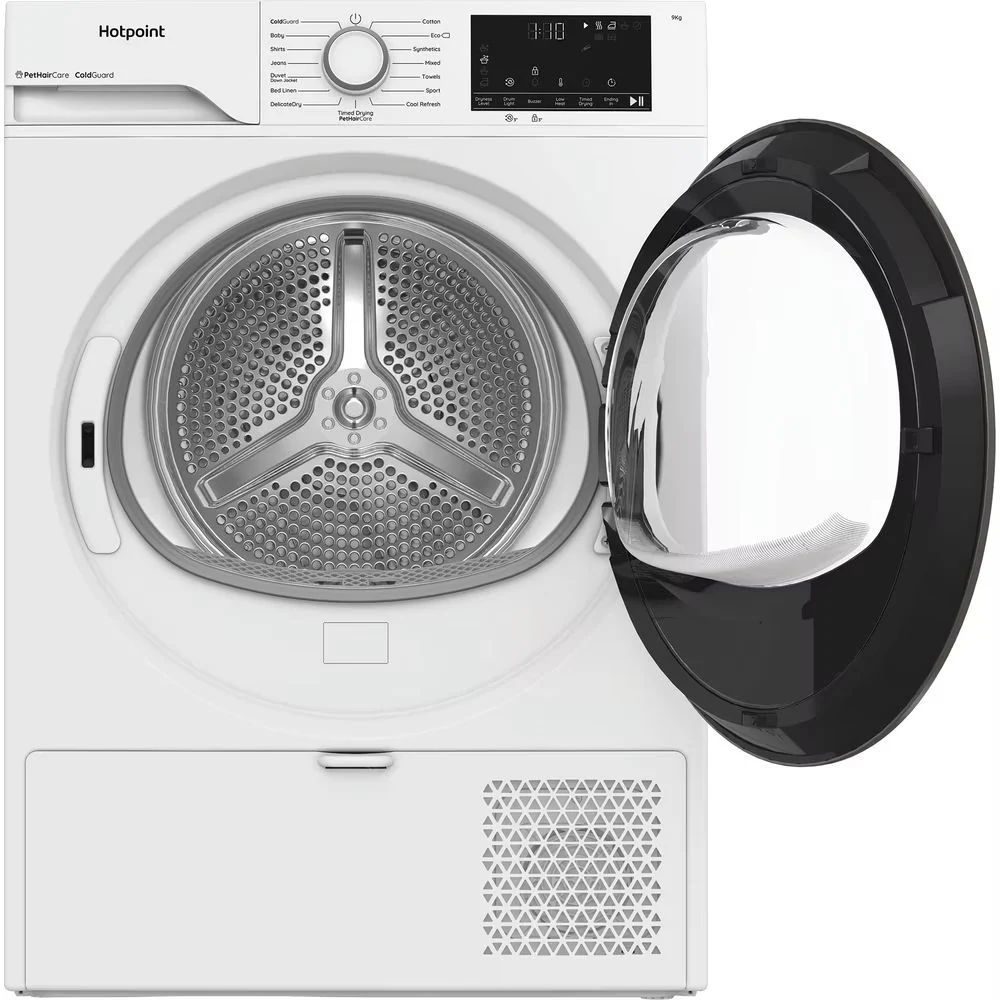 Hotpoint CHD93MWWUK 9KG Heat Pump Tumble Dryer with PetHairCare White - Image 2