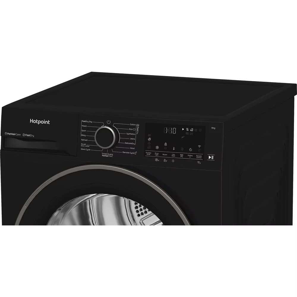 Hotpoint CHD94MBBSUK 9kg Heat Pump Tumble Dryer with HomeWhiz Black - Image 5