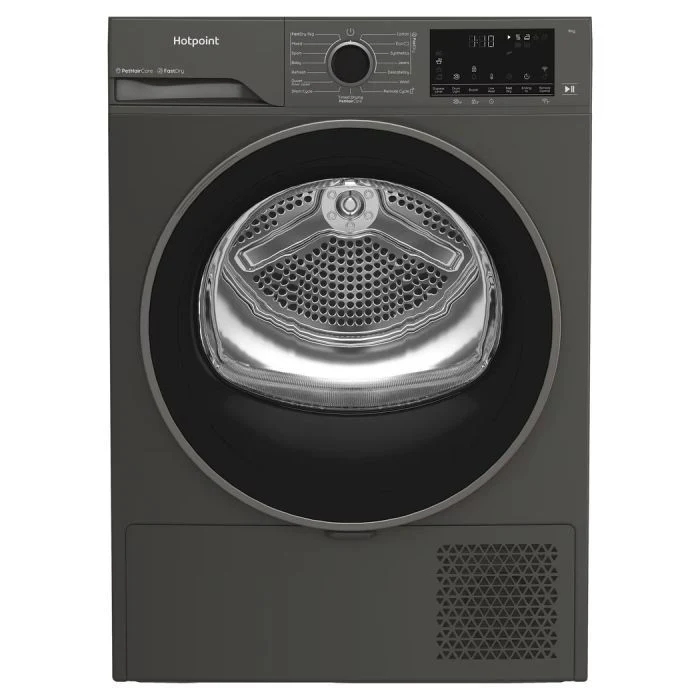 Hotpoint CHD94MGBSUK Fabric Care 9kg Heat Pump Tumble Dryer with HomeWhiz - Graphite