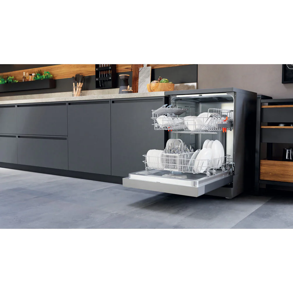 Hotpoint H2F HL626 X UK Freestanding Full Size Dishwasher 14 Place Settings with Rapid Wash Inox H2FHL626X - Image 7