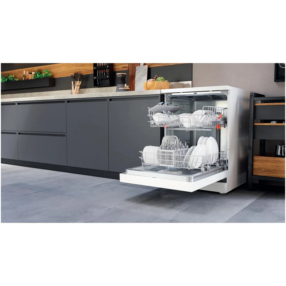 Hotpoint H2FHL626 Full Size Freestanding Dishwasher 14 Place Setting White - Image 9
