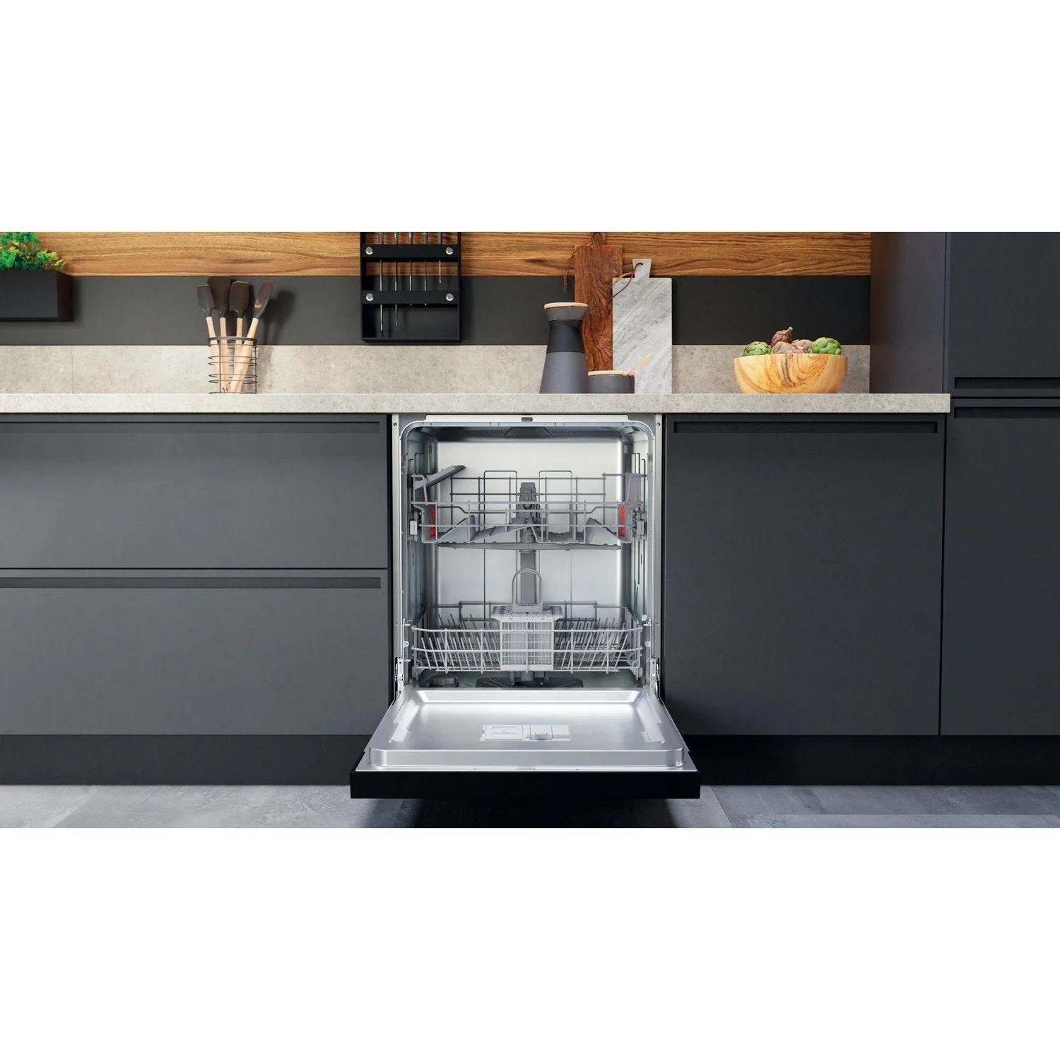 Hotpoint H3BL626BUK Semi Integrated Full Size Dishwasher 14 Place Settings Black - Image 2